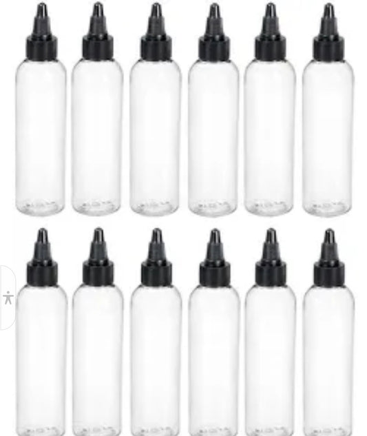 12 pcs plastic empty bottles 4 oz